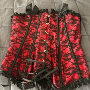 Black and Red corset top